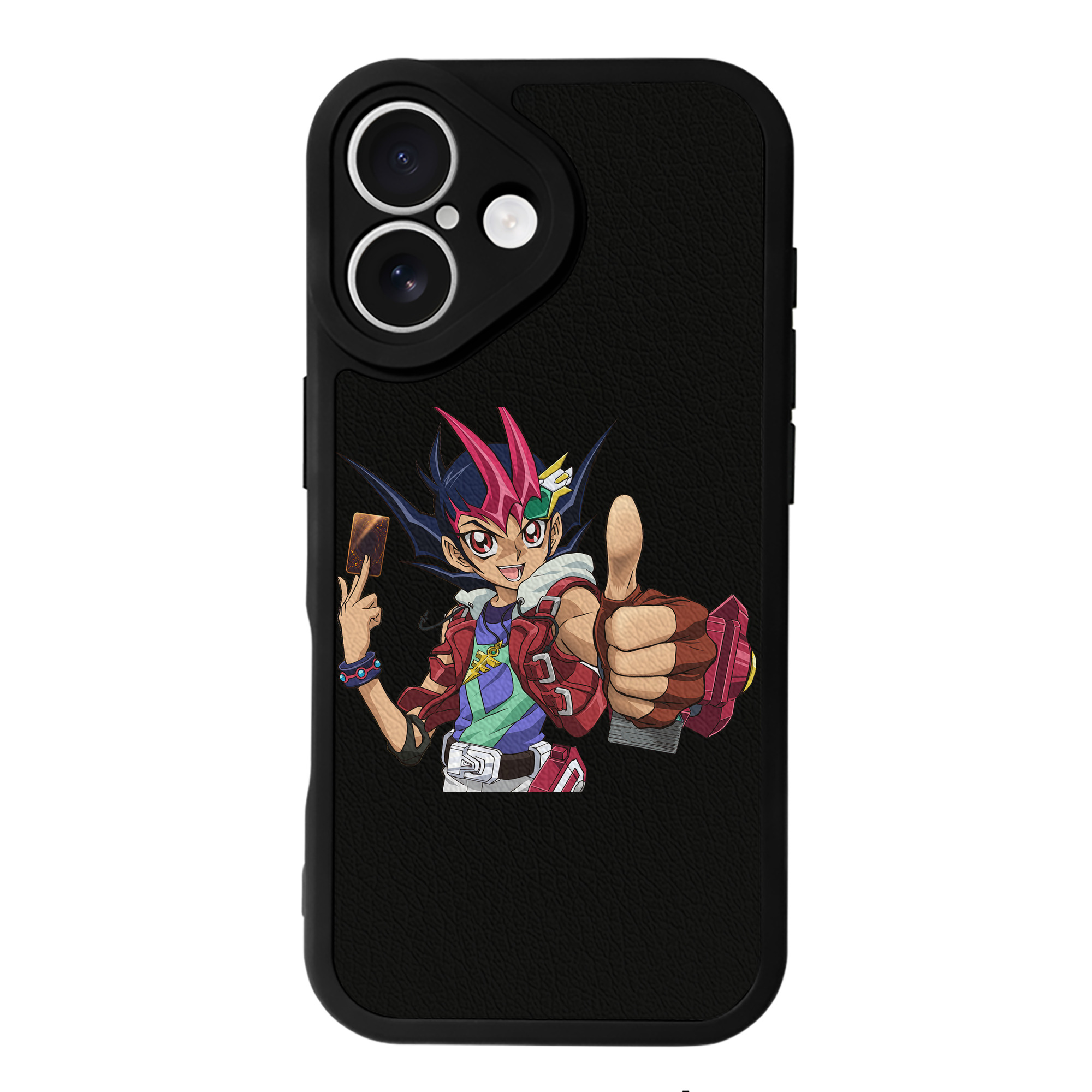 （画像用） 遊☆戯☆王 Yu-Gi-Oh! 【iPhone 16シリーズ対応】シリコンスマホケース（レザー調） 材質：シリコン